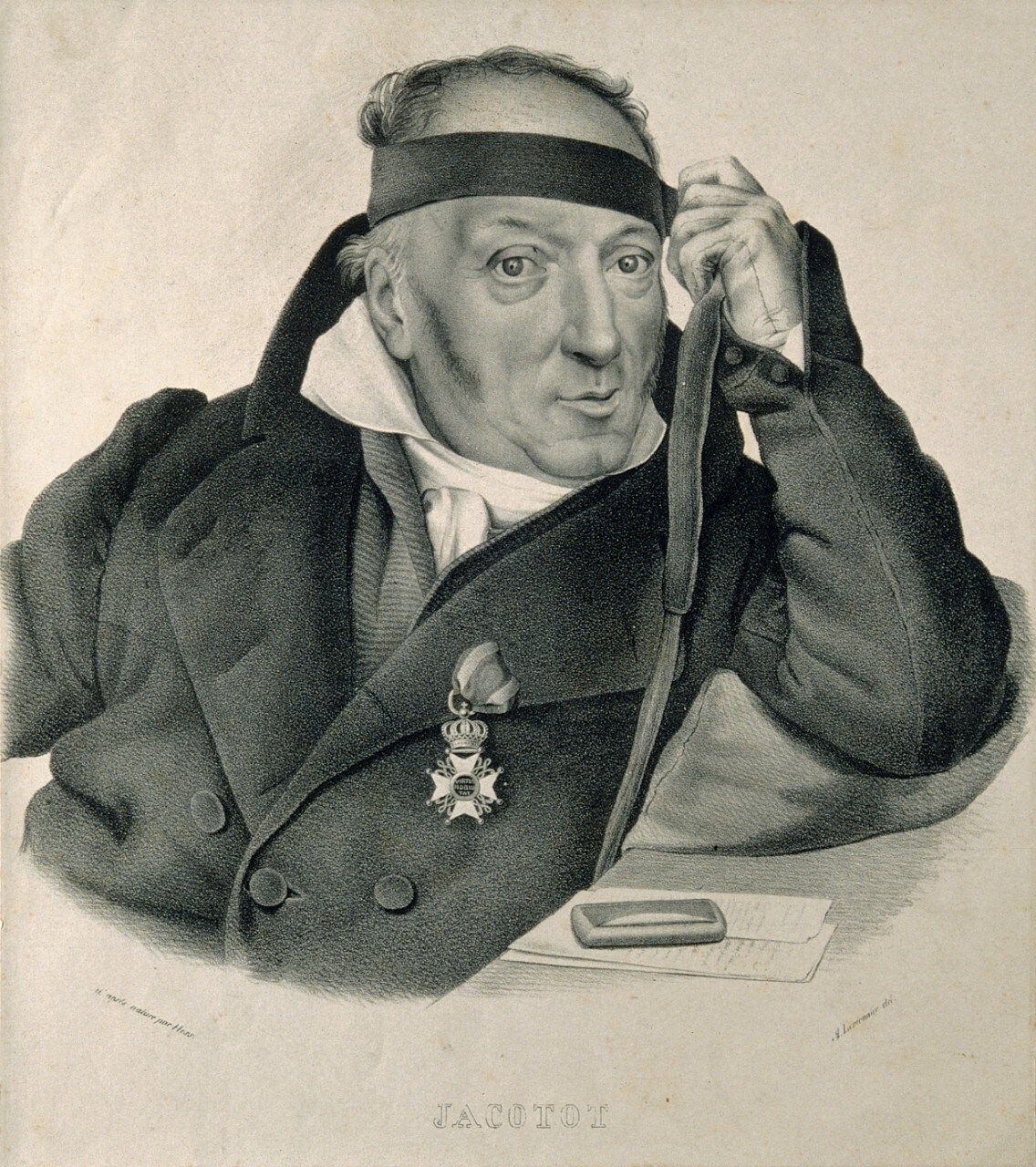 Joseph Jacotot. Lithograph by A. Lemonnier after Hess.