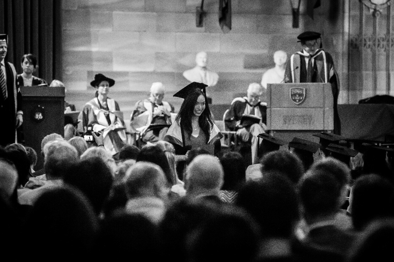Victoria Ong at University of Sydney graduation ceremony
