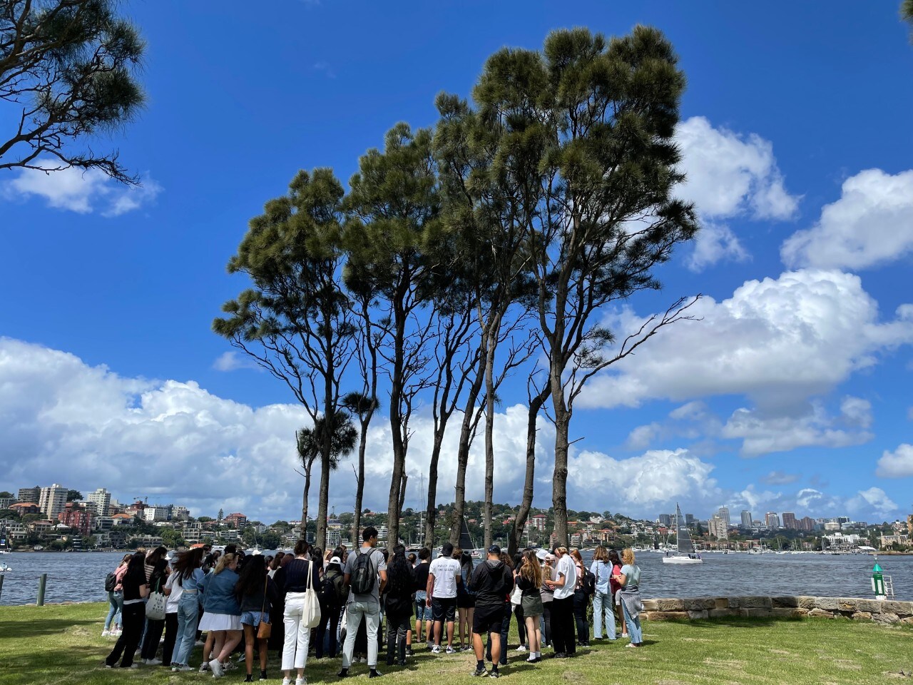 Learning From Country cultural activity, as led by Tribal Warrior, held on Clarke Island, Sydney Harbour.