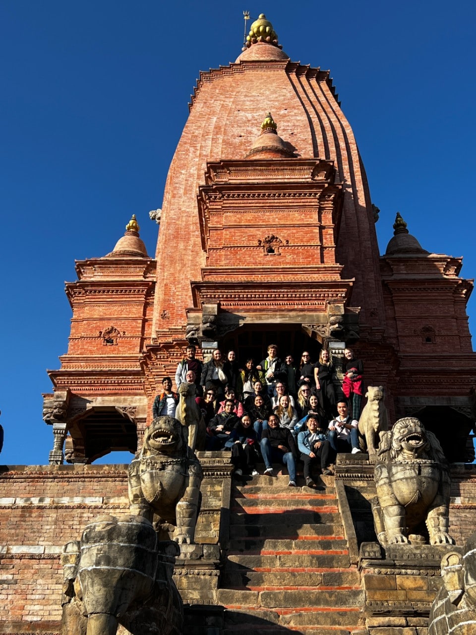 Sydney Law School students at a stupa