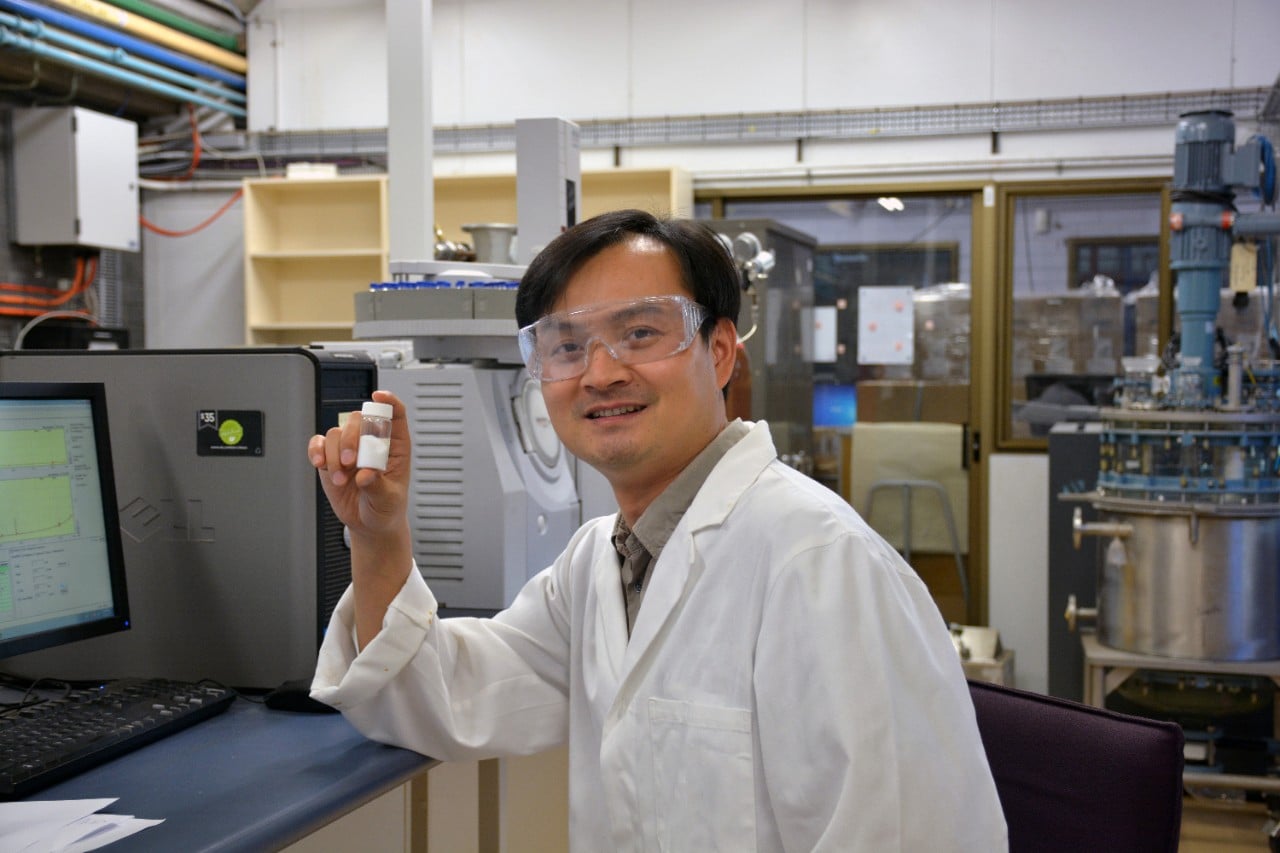 Professor Jun Huang in the lab