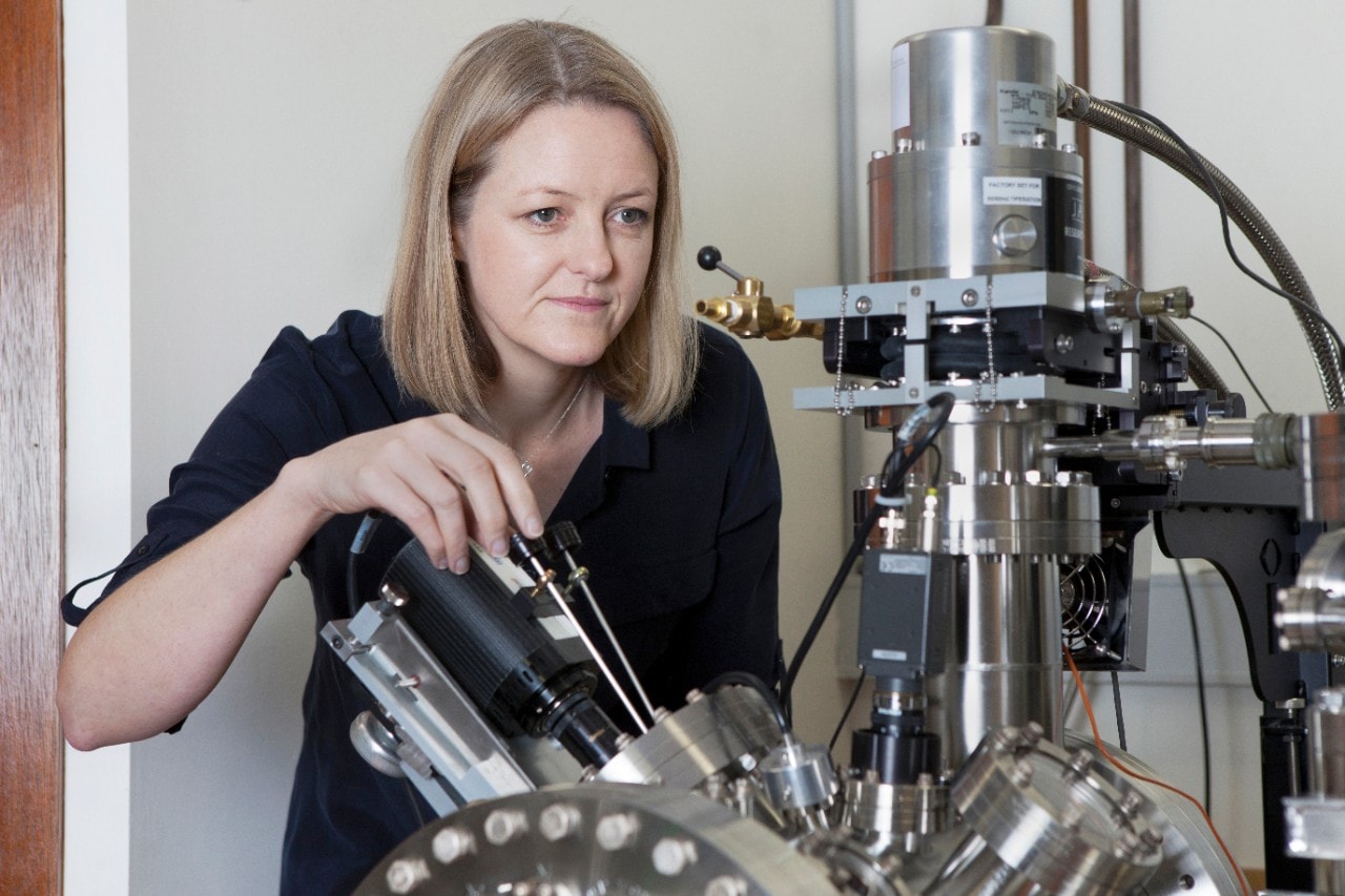 Professor Julie Cairney with an atom probe