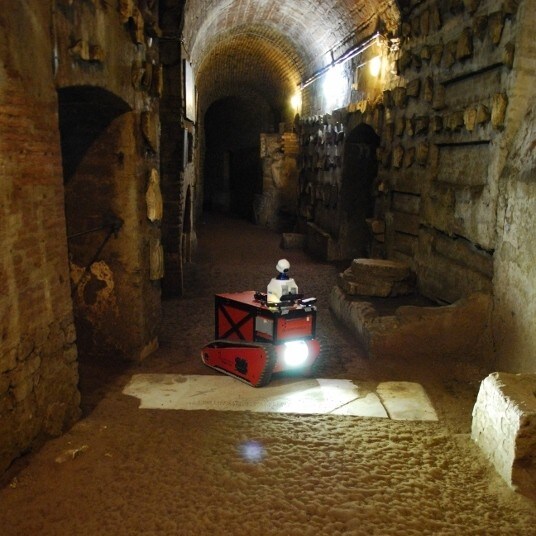 Ocular Robotics' product scanning and mapping the Priscilla Catacombs