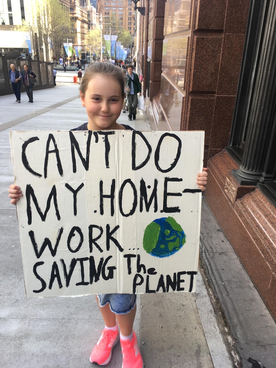 Hayley Paterson at the climate strike
