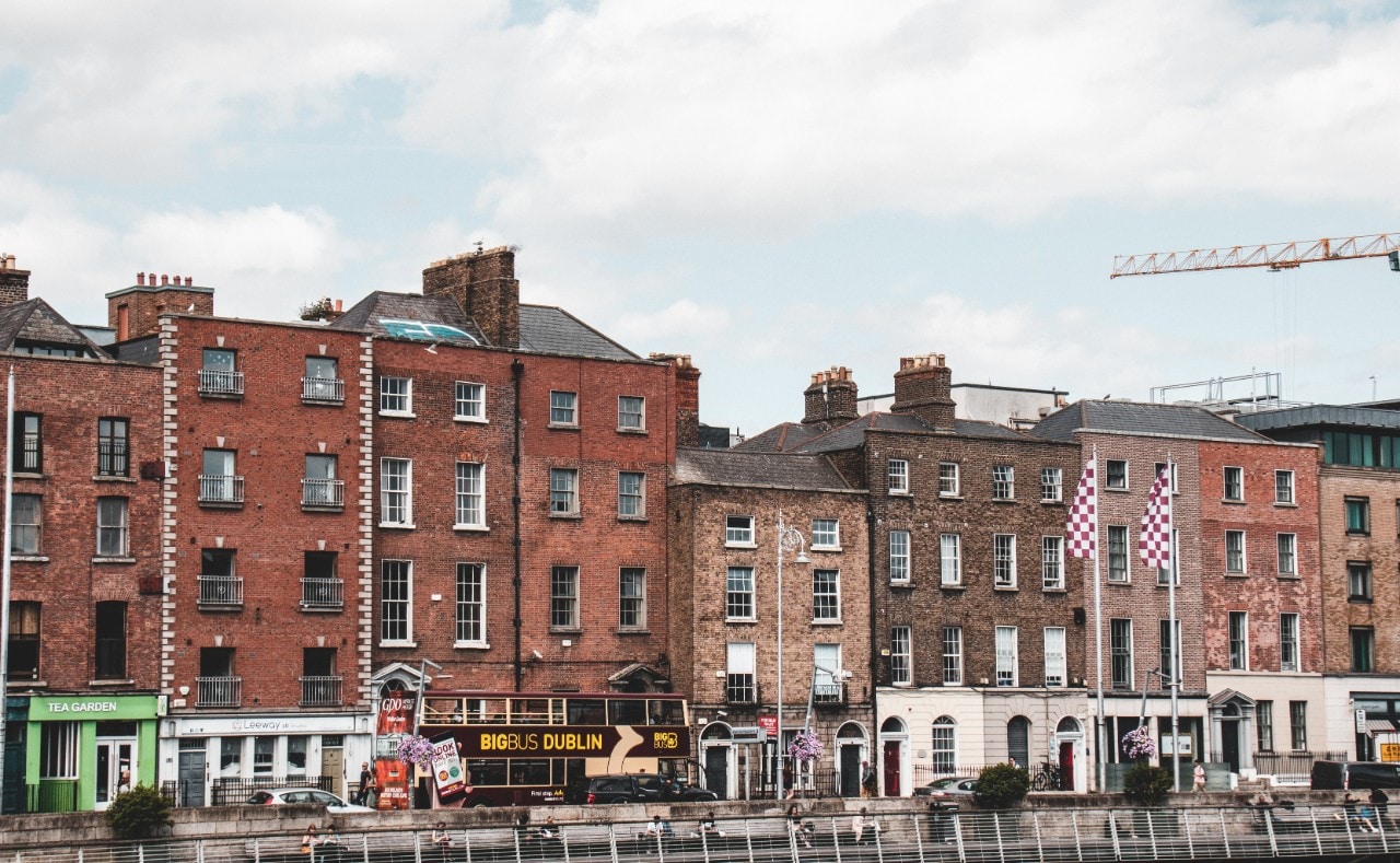 Image of old apartments in Dublin