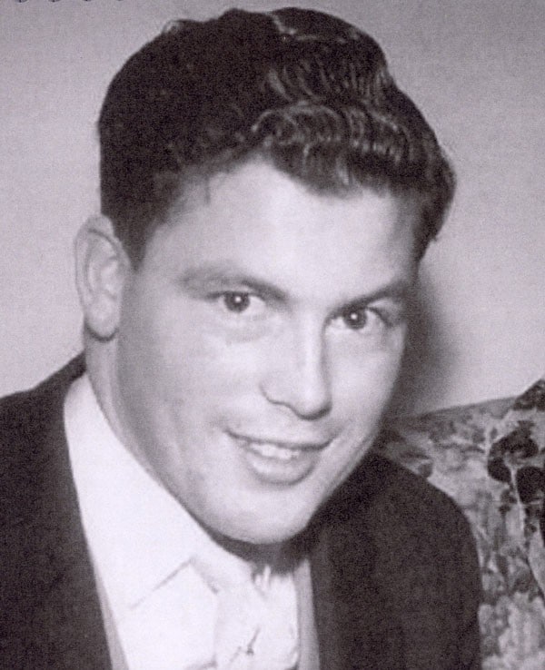 Black and white photo of Bruce Morris aged 26