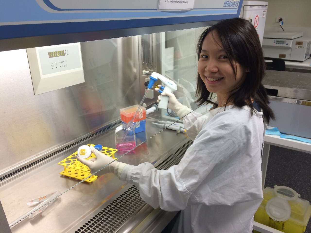 Dr Hui Xin Ong in the lab