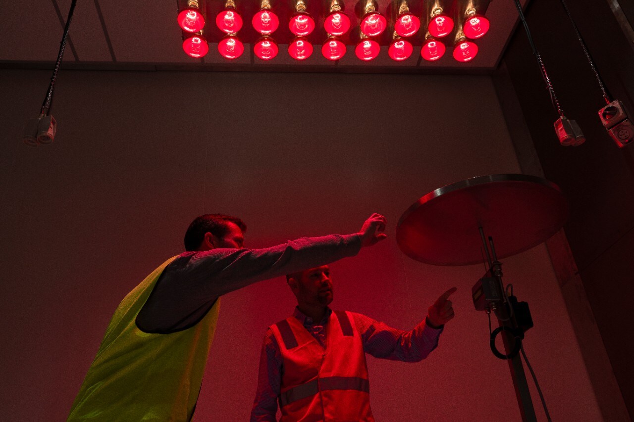 Heat and health researchers wokring in our purpose-built climate chamber.
