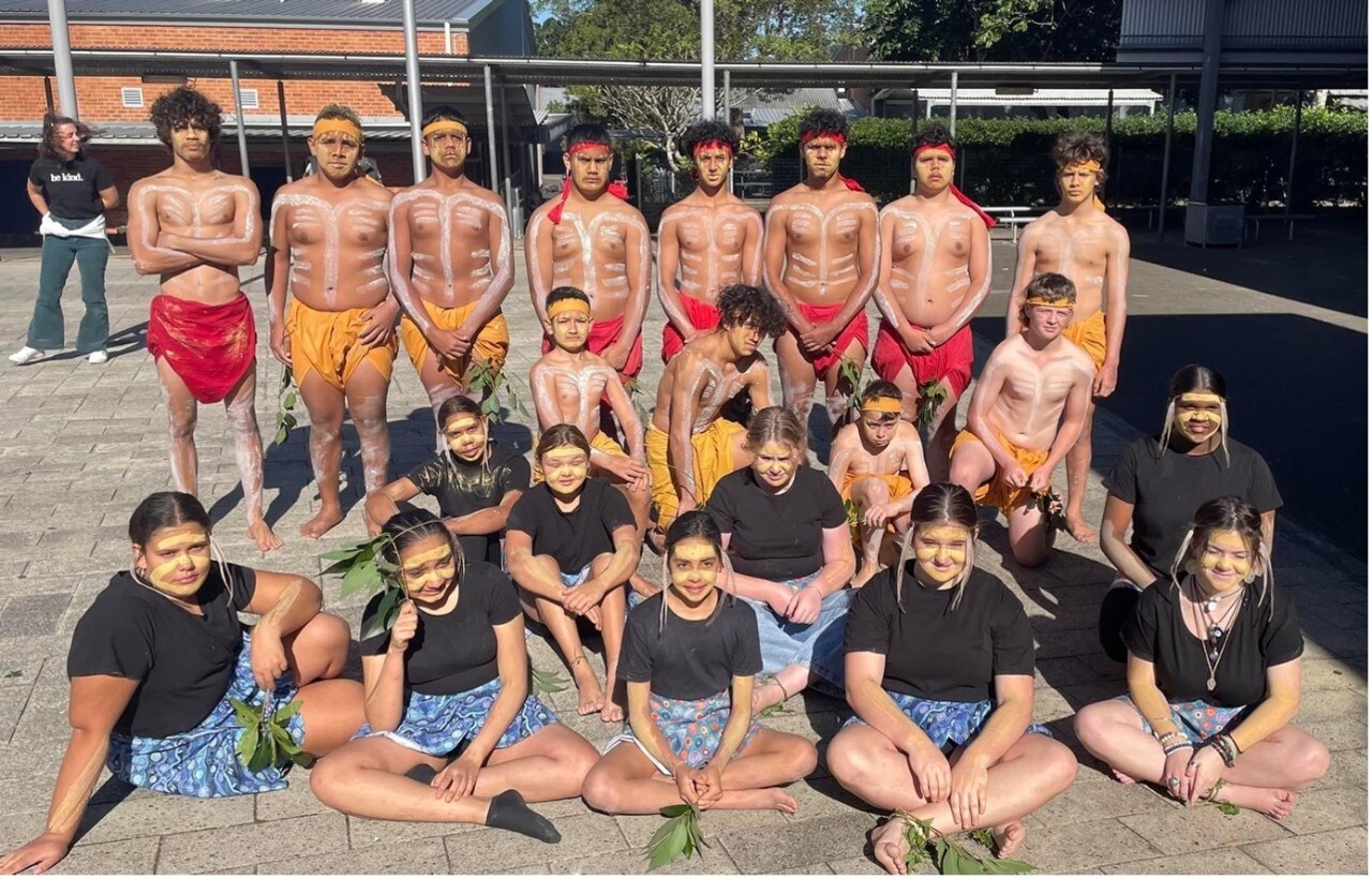 First nations high-school students gather for a photo