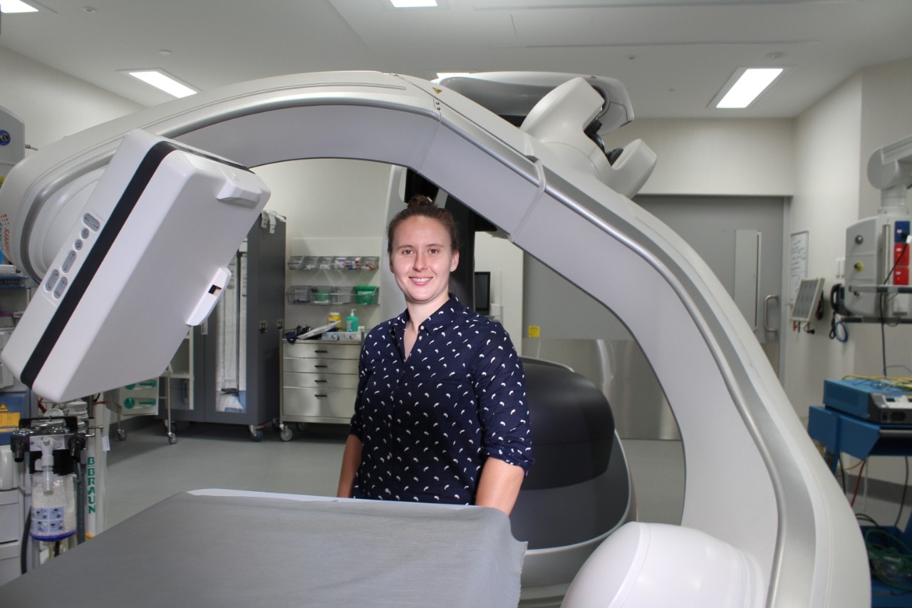 Dr Tess Reynolds standing inside her imaging lab.