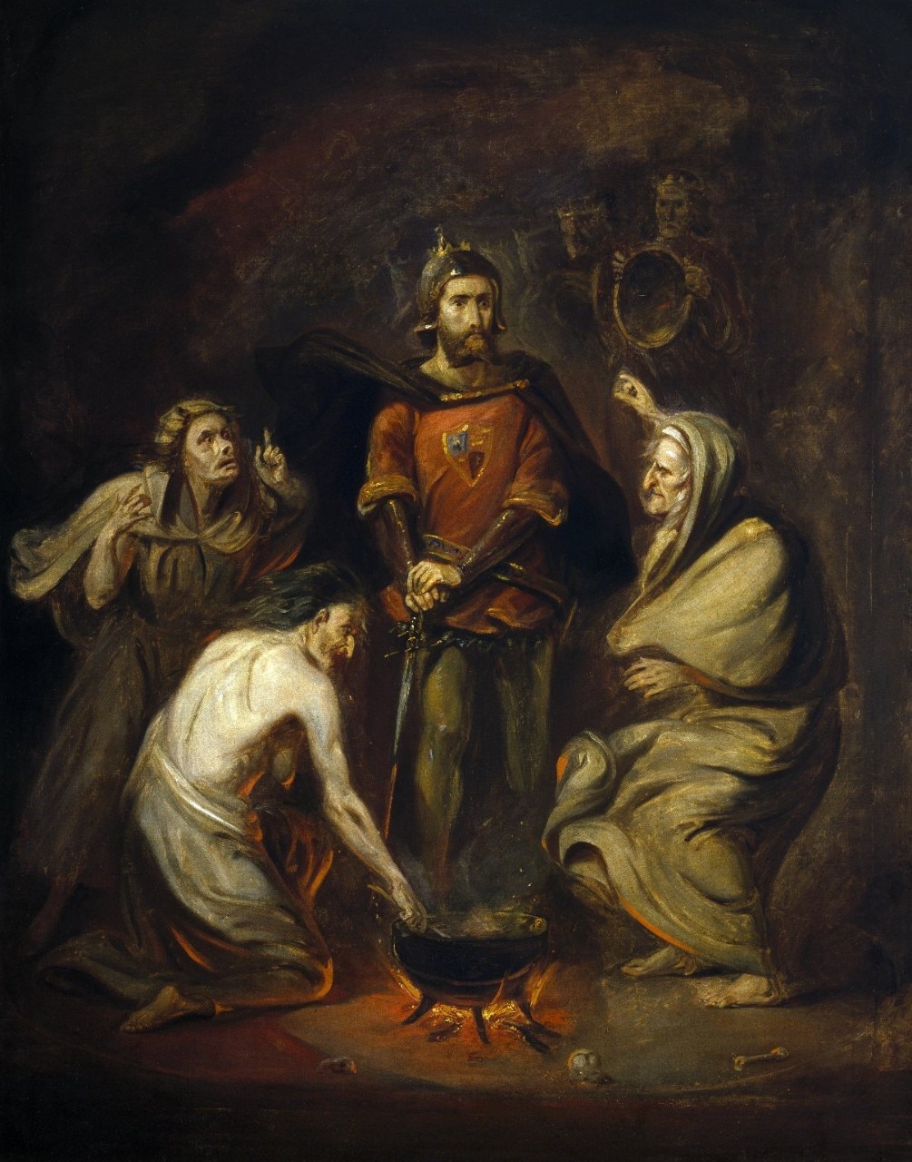 An illustration of Macbeth and the Witches. Image: Thomas Barker/Wikimedia Commons