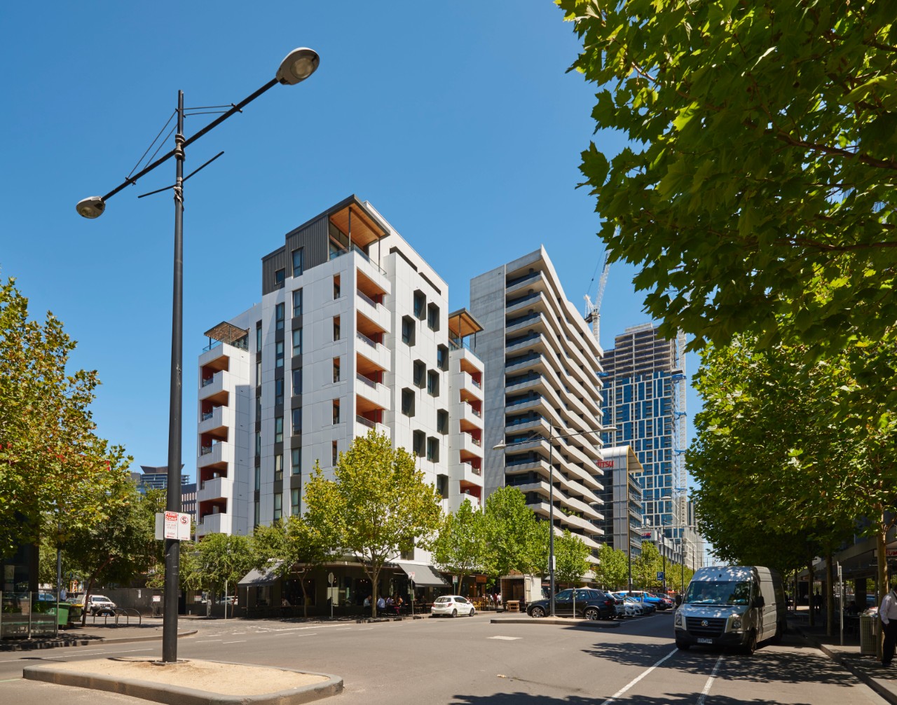 Forte in Victoria Harbour, Melbourne, designed and constructed by Lendlease. It is Australia’s first timber high-rise apartment building.