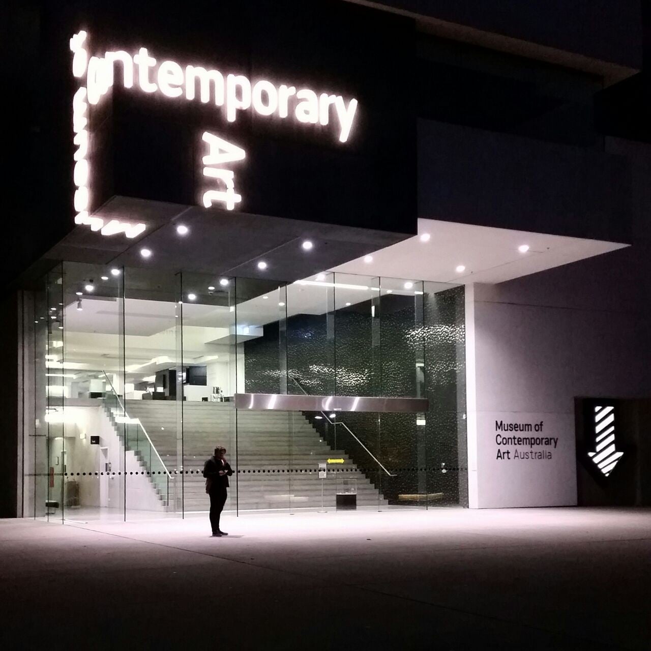 Doctoral researcher Kyle Moore, pictured outside the Museum of Contemporary Art. Image: Supplied