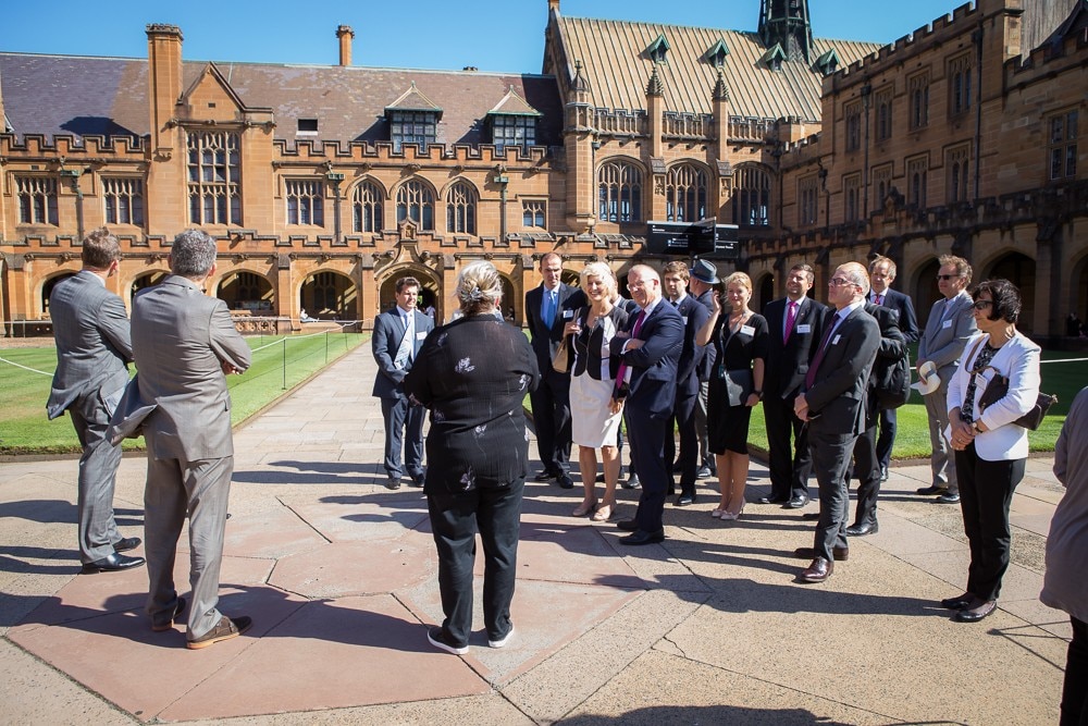 Ambassador of the Federal Republic of Germany to Australia, Her Excellency Dr Anna Prinz visited the University's Quadrangle before the main event.
