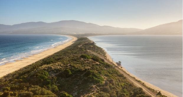 View from the Neck lookout on Bruny Island. Image courtesy: CONSORT.