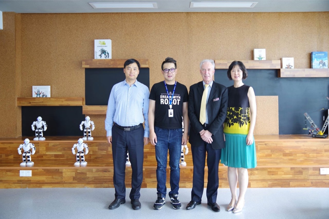 L-R: Professor Dacheng Tao, UBTECH Robotics Founder and CEO James Zhou, Dean of the Faculty of Engineering and Information Technologies Professor Archie Johnston and University of Sydney Director of China Development Christine Yip.