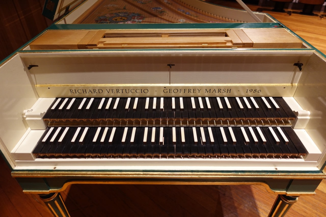 The harpsichord donated by the Marsh family 