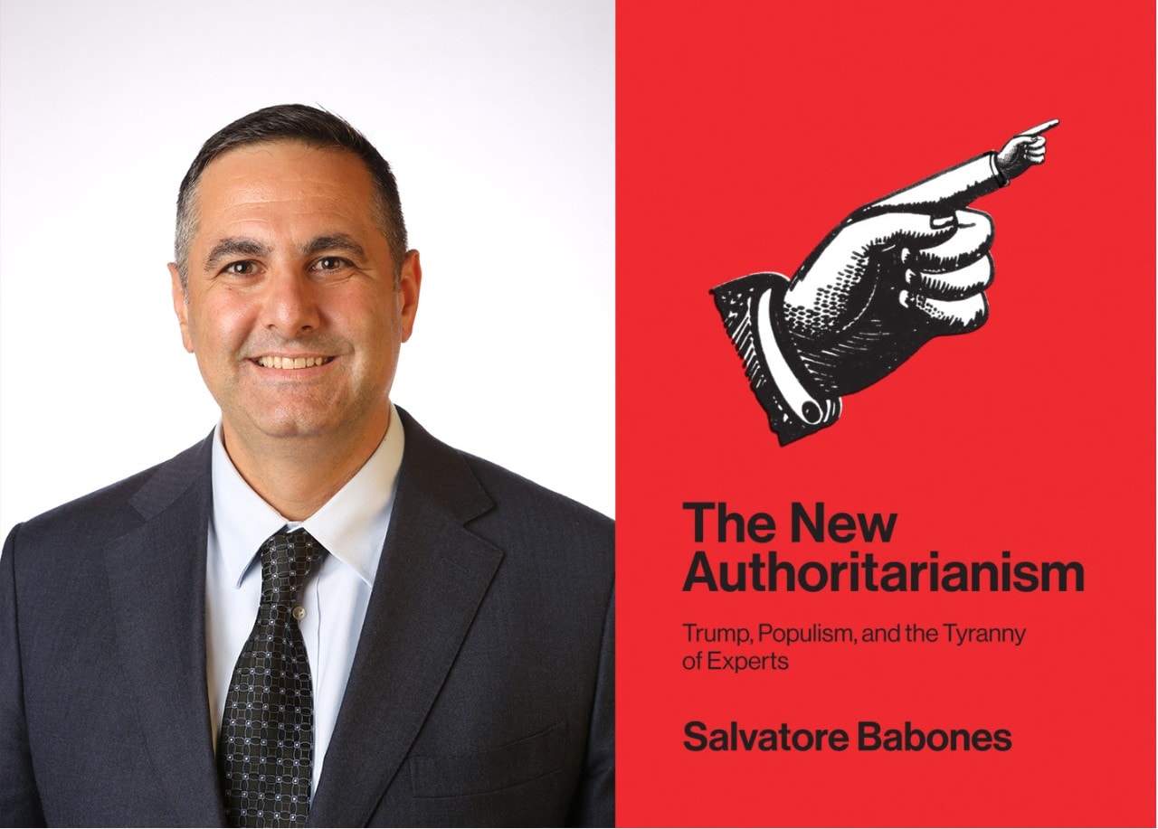 Associate Professor Salvatore Babones, and the cover of his book.
