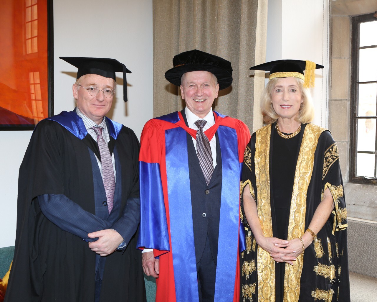 (L-R) Dean of Sydney Law School Professor Simon Bronitt, the Hon. Dr Robert Austin, Chancellor Belinda Hutchinson AM.