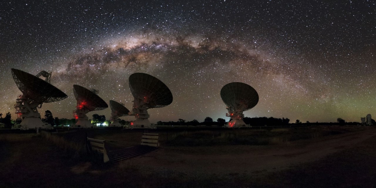 The University used the CSIRO’s Australia Telescope Compact Array to monitor the Cow. Credit: Alex Cherney, CSIRO.