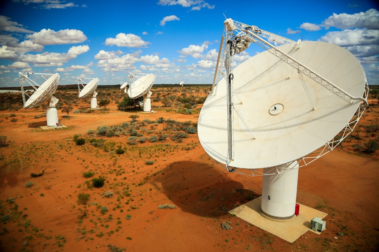 The ASKAP radio telescope array in Western Australia. Photo: CSIRO