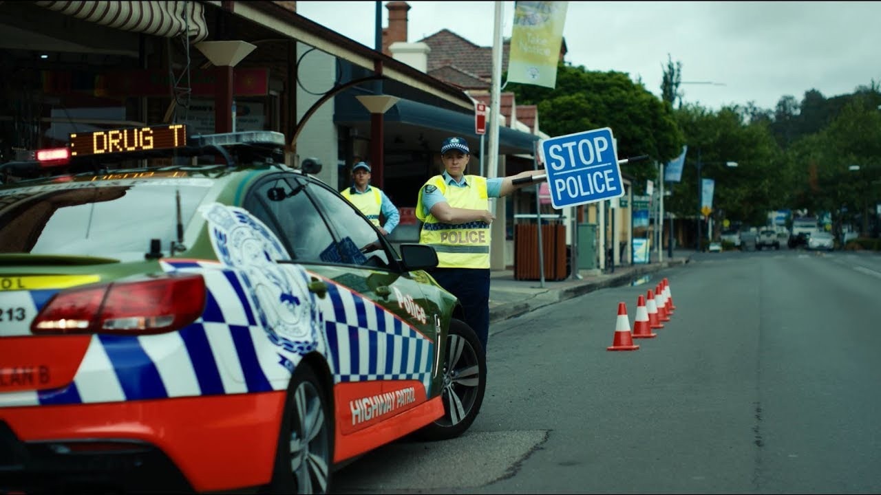 Mobile drug testing by the NSW Police.