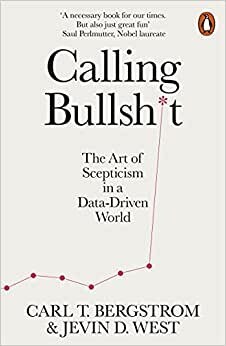 photo of a white book cover with the words Calling Bullshit