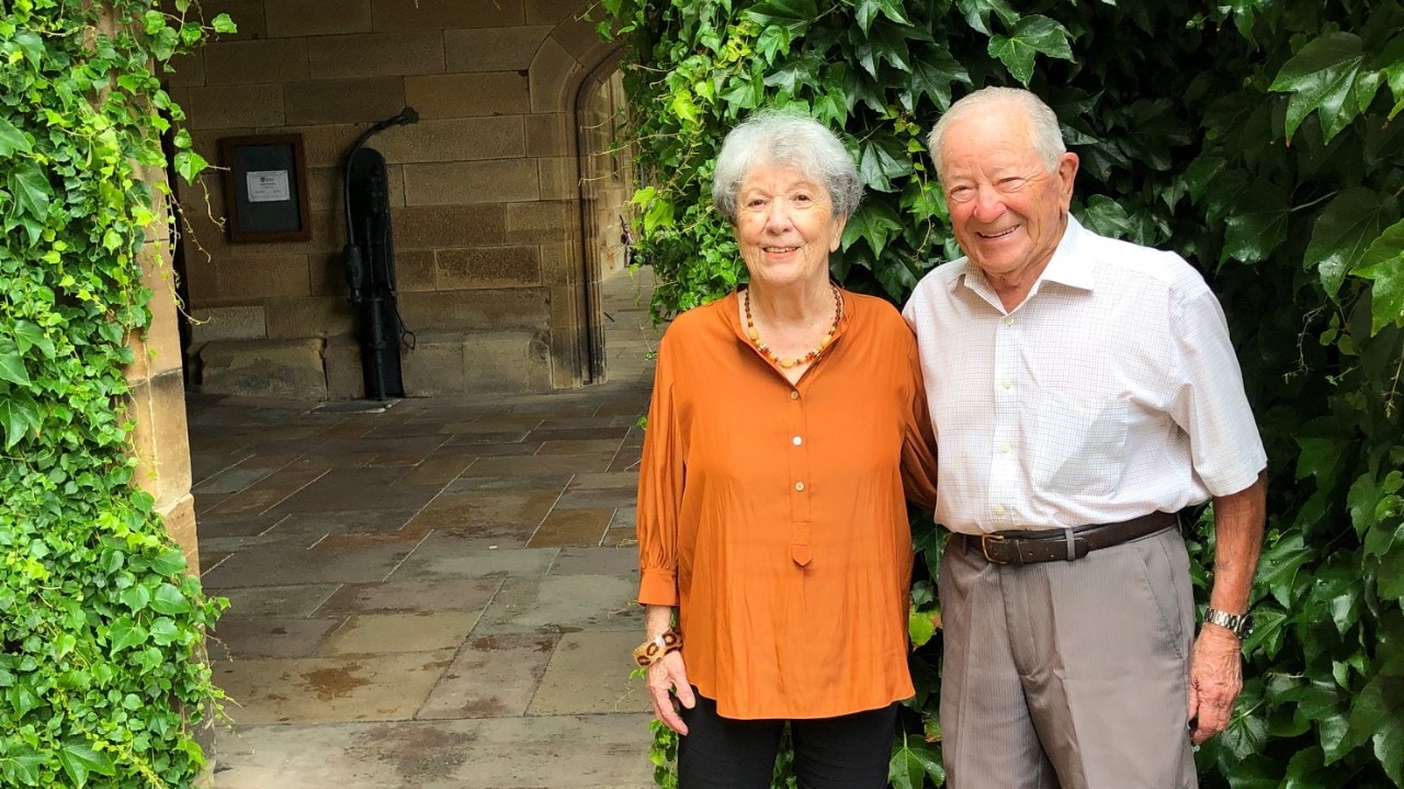 photo of Dr Ruth Wilson and her husband Dr David Wilson, whom she met in the quadrangle, aged 16.