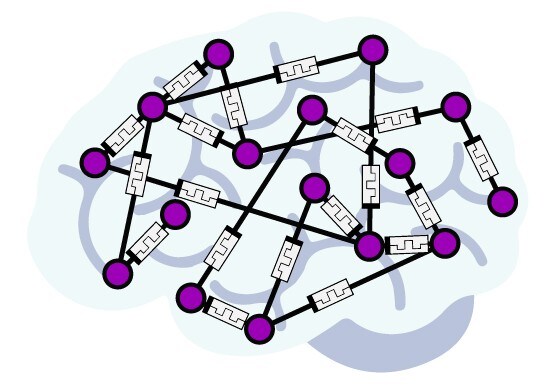 Conceptual image of randomly connected switches. Credit: Alon Loeffler