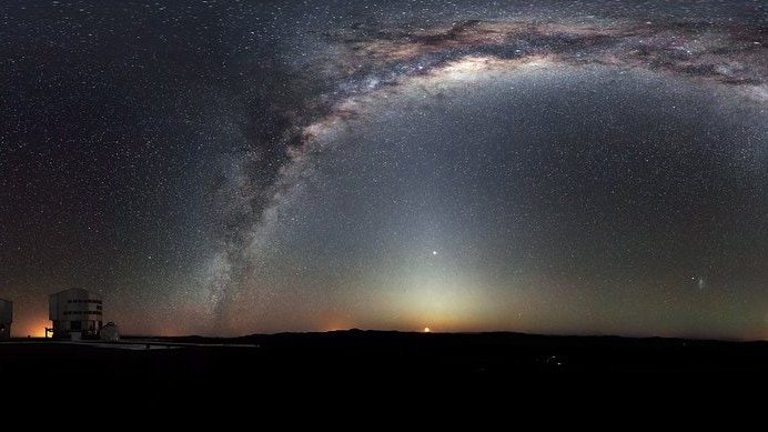Panorama photo of the Milky Way at the European Southern Observatory in Chile. Photo: H. Hayer/ESO