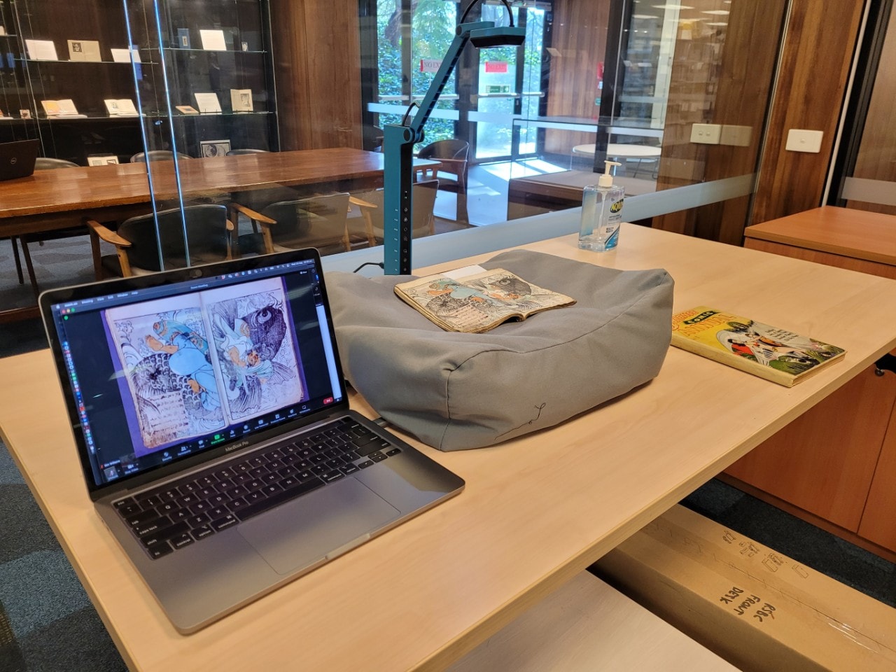 Sydney University Virtual Reading Room set up 