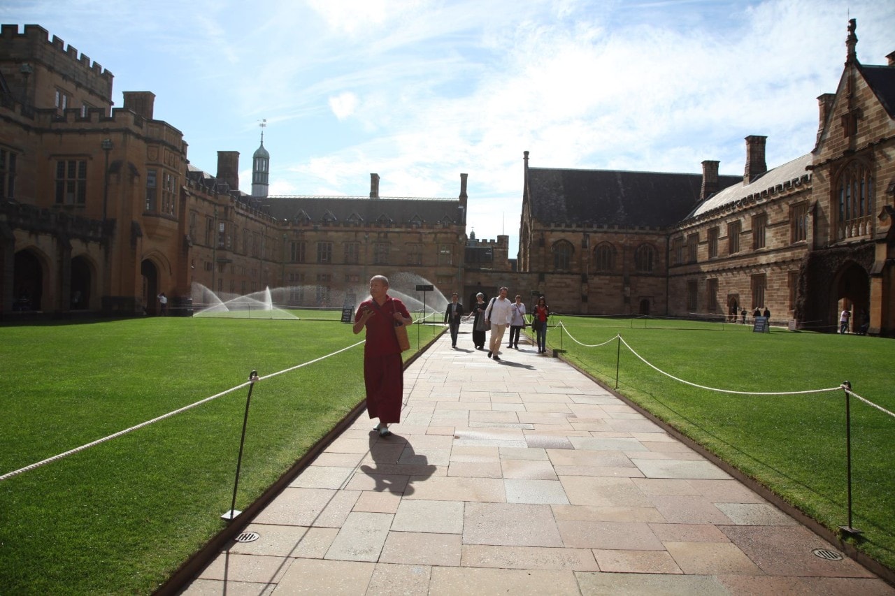 Dzongsar Khyentse Rinpoche visiting the University of Sydney, at the inauguration of the KF-UBEF Lectureship, August 11, 2017. 