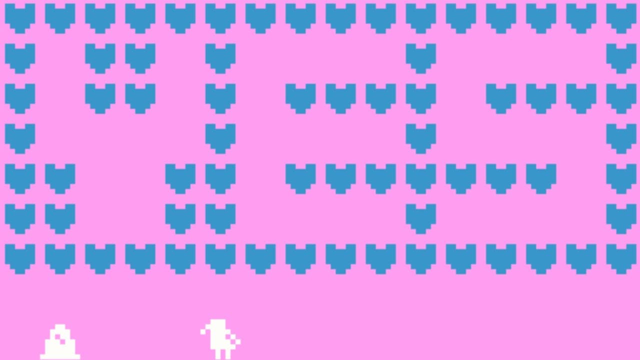 video image of pink love hearts