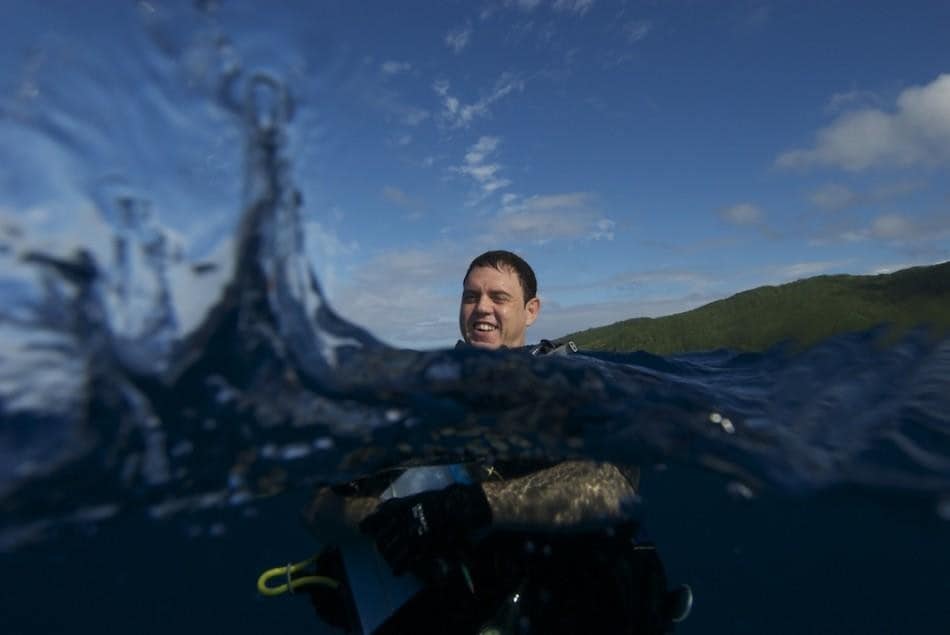 Aaron Jenkins in water 