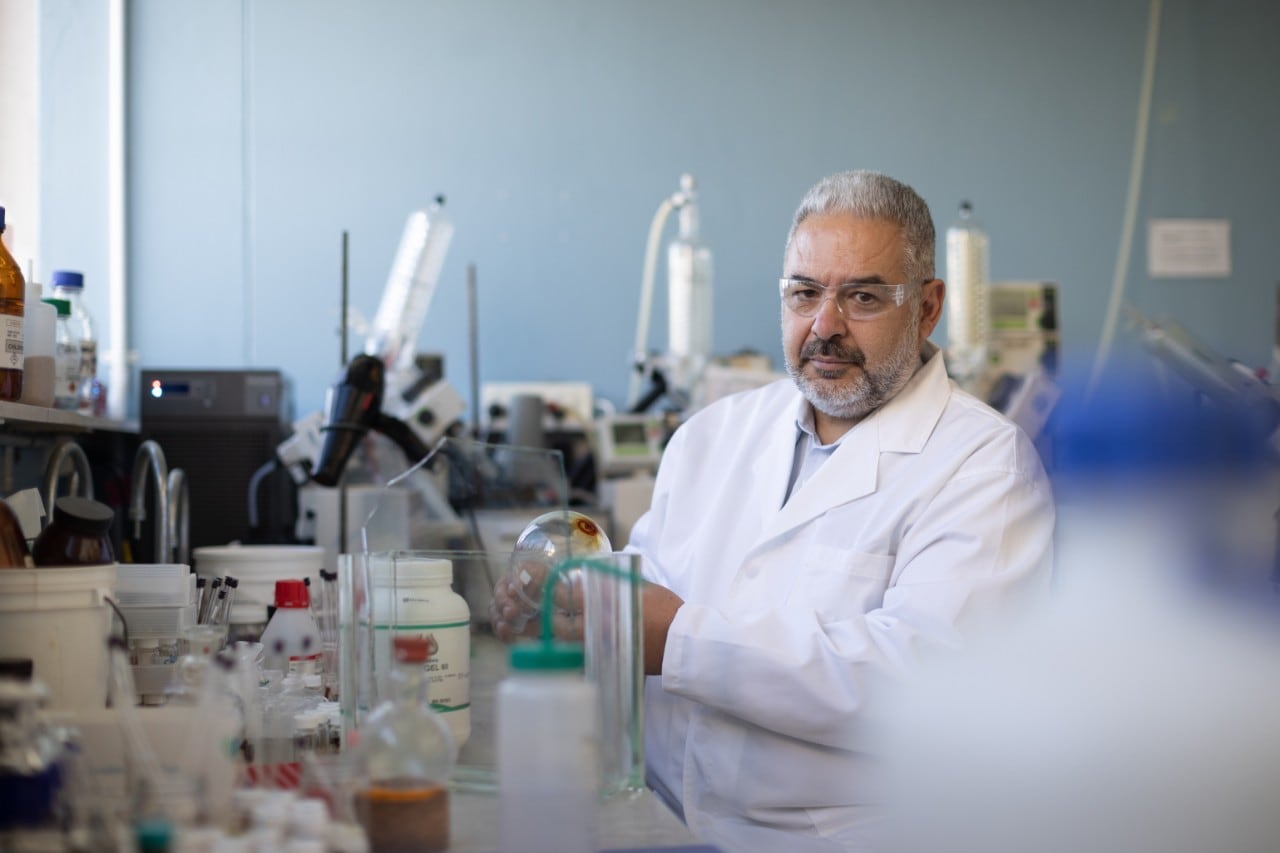 Professor Michael Kassiou in his laboratories. Photo by Stefanie Zingsheim