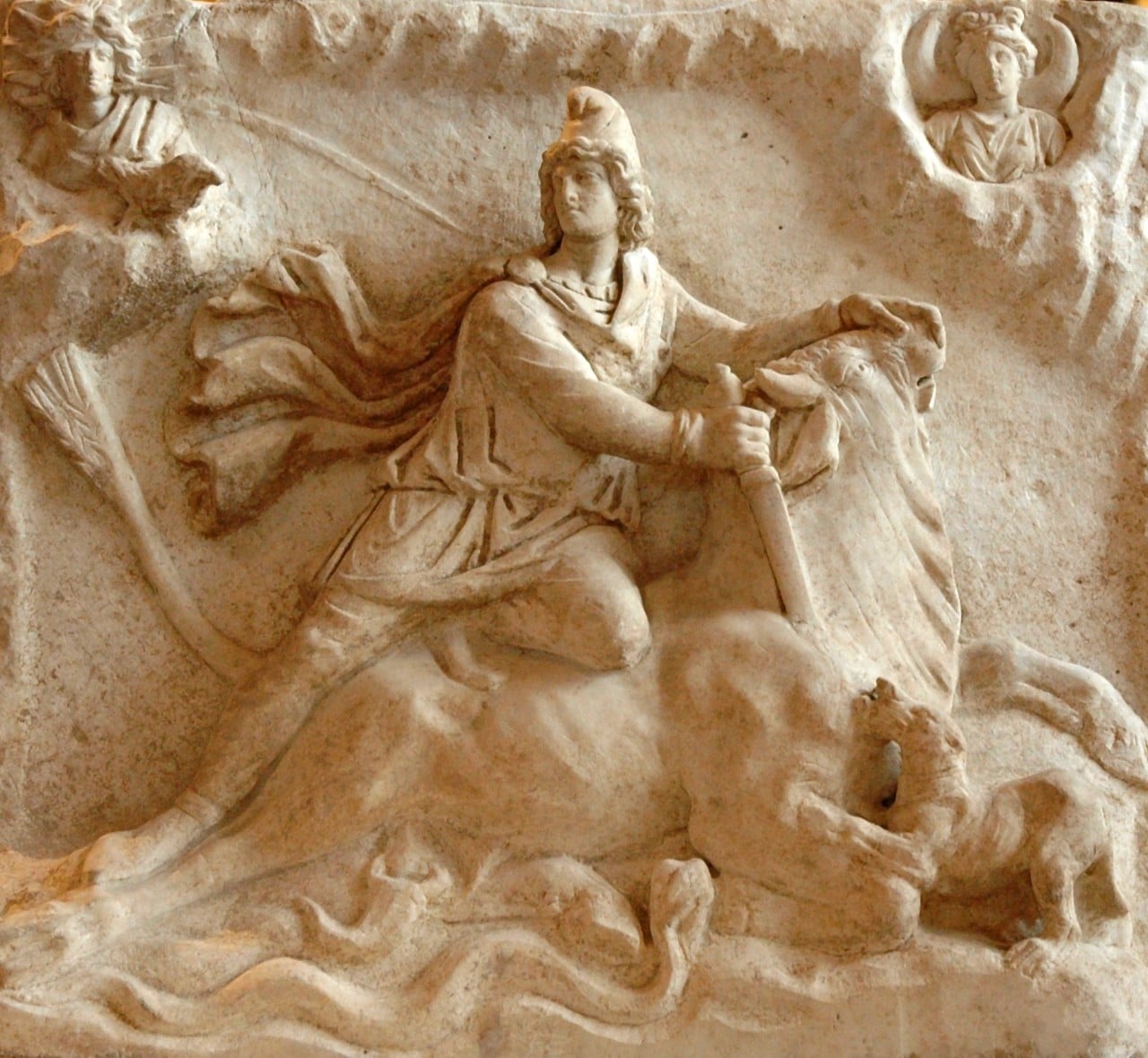 A Mithraic relief.