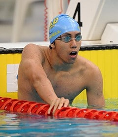 Te Haumi Maxwell swimmer