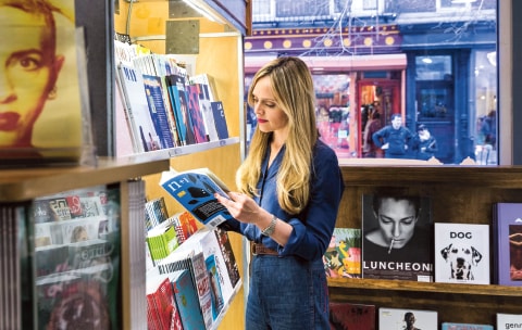 Angela Ledgerwood reading in a book store