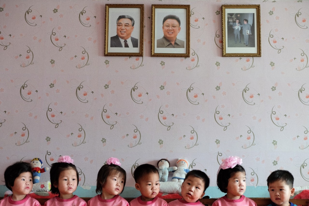 Children at an orphange in North Korea