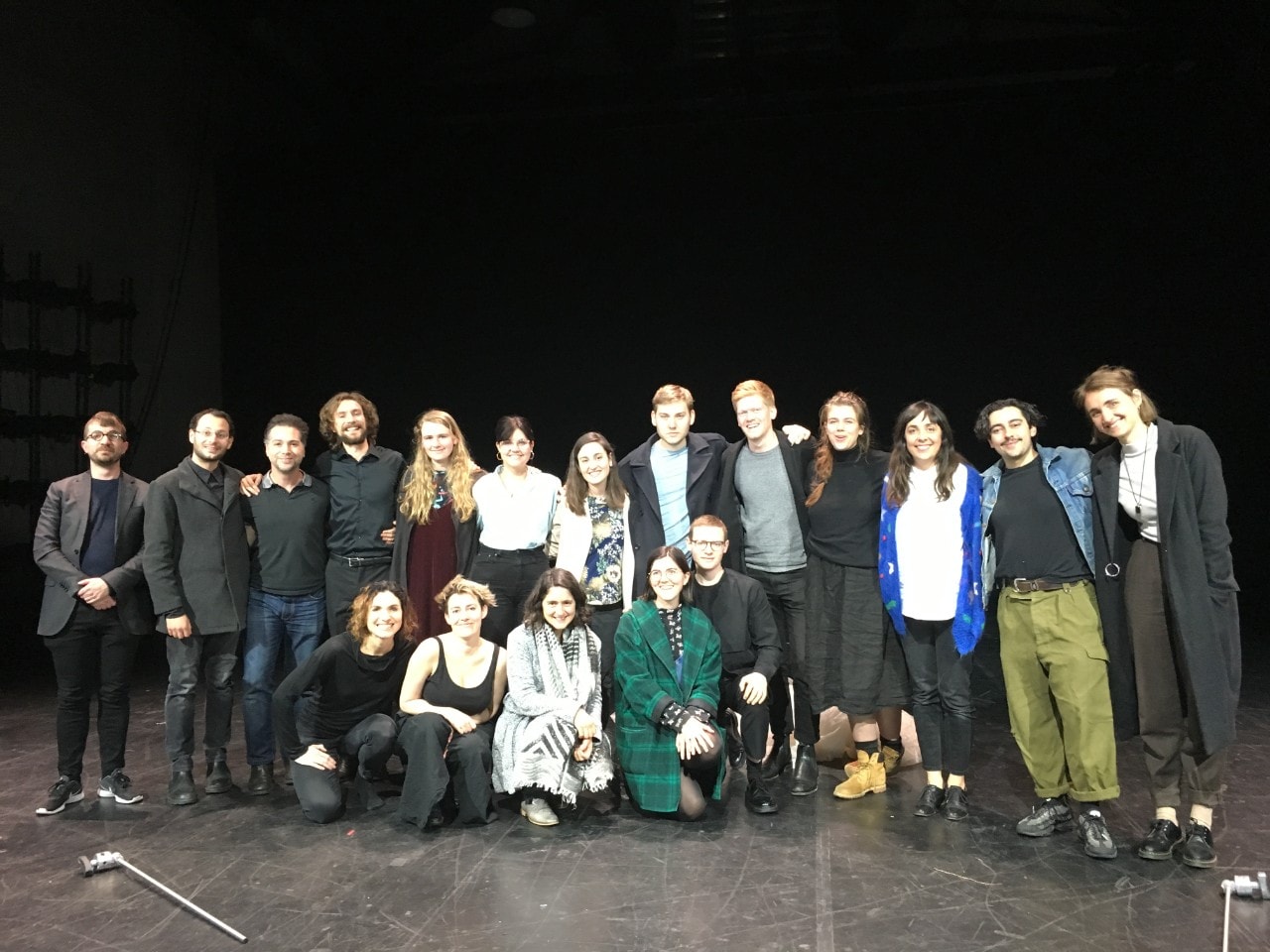 Cast of singers, musicians from Sydney Chamber Opera, Composers and Directors from NIDA, Carriageworks, August 2018.
