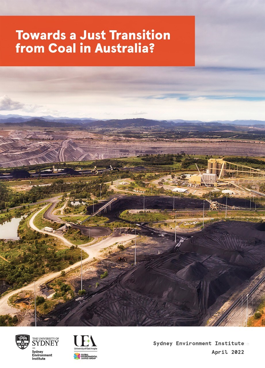 Cover image of Just Tranistion report featuring image of coal mine