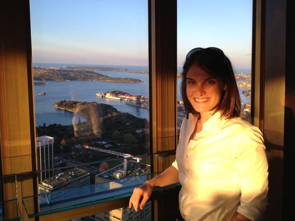 Allegra overlooking Sydney Harbour