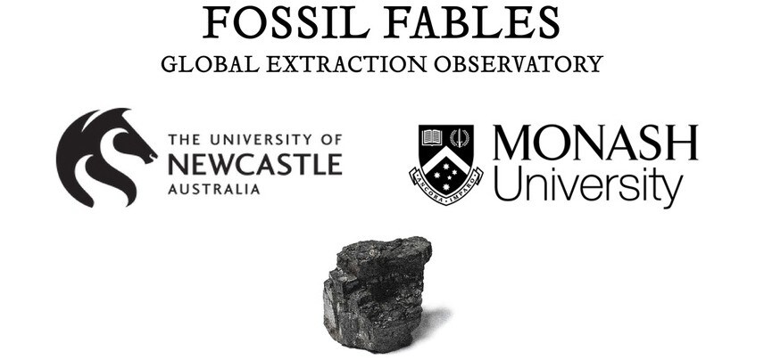 logos for fossil fables exhibition