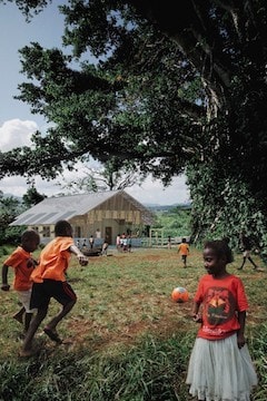 Children playing in Vanuatu