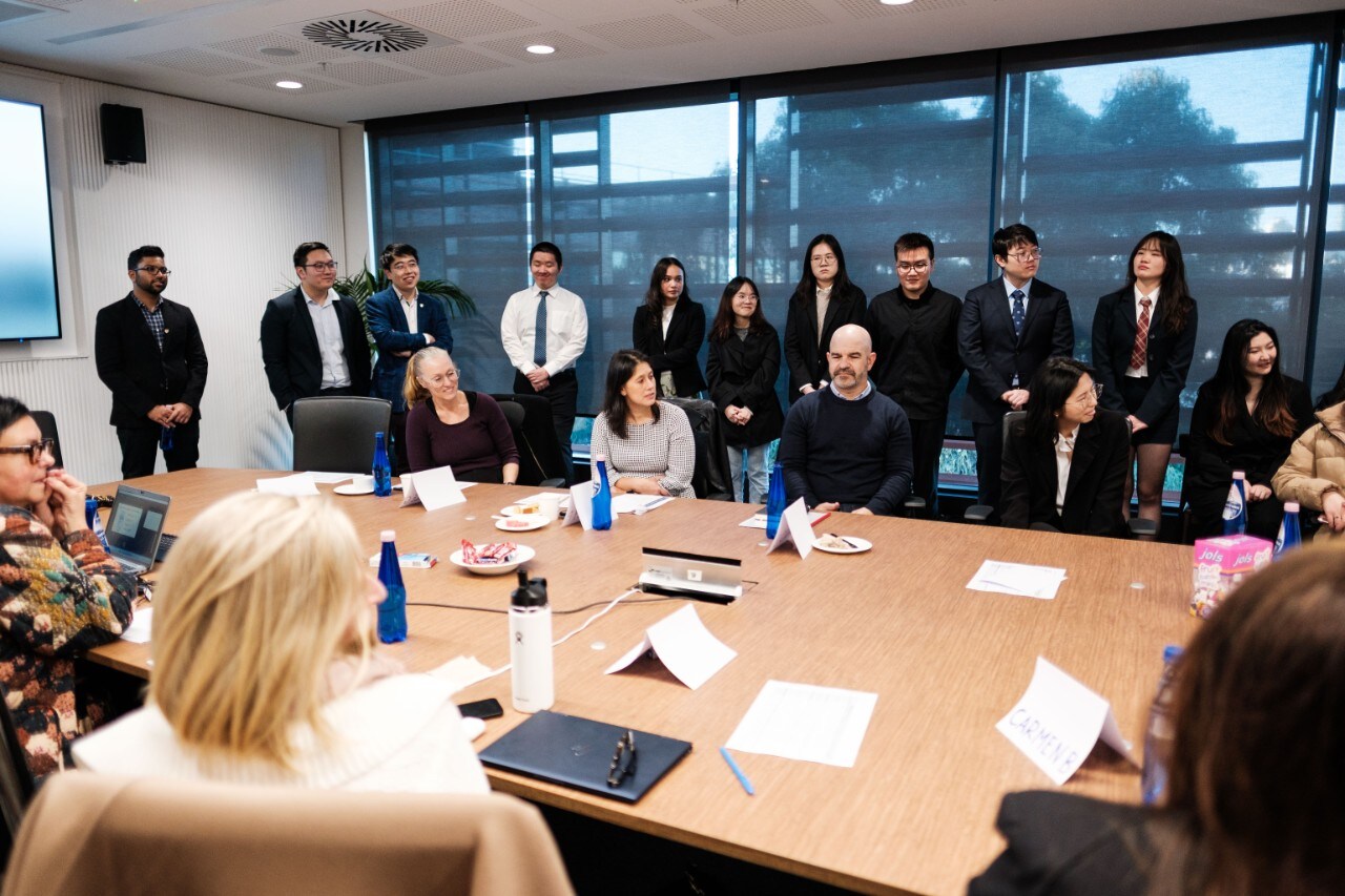 Postgraduate students in the University of Sydney Business School put their creative, analytical and problem-solving skills to the test during a  group discussion.