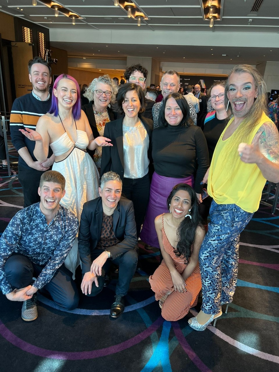 A group of staff celebrating at the 2022 Australian LGBTQ Inclusion Awards