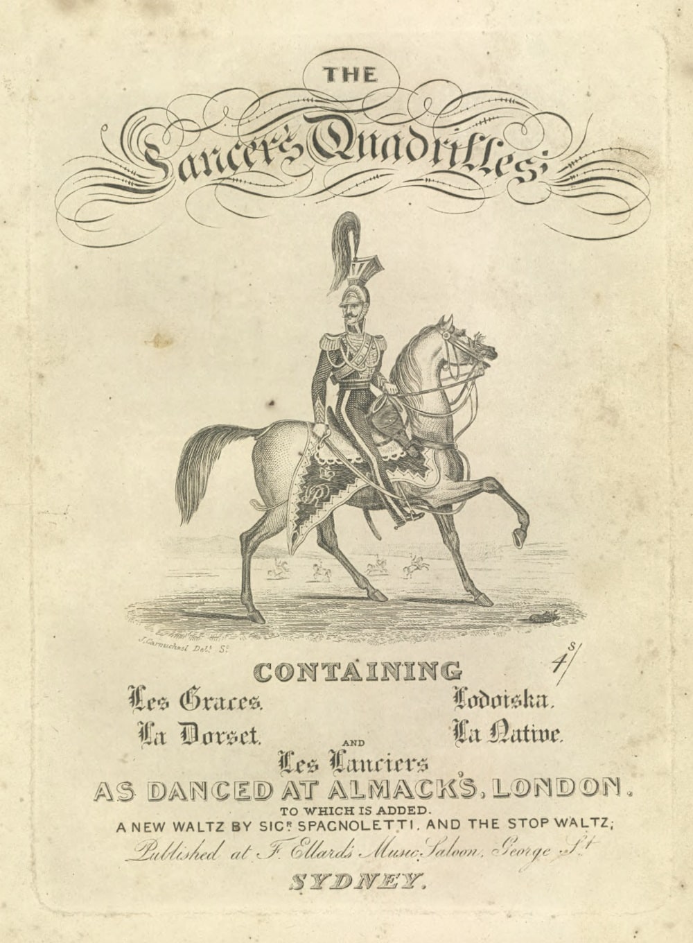 The lancers' quadrilles (Sydney: Ellard, 1839) cover; National Library of Australia 