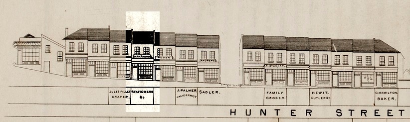 Ellard's first Sydney premises, No. 4, Adelaide place, Hunter Street
