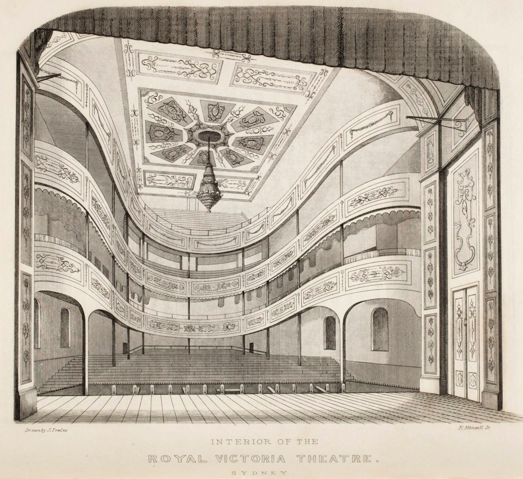 Royal Victoria Theatre, from Joseph Fowles, Sydney in 1848