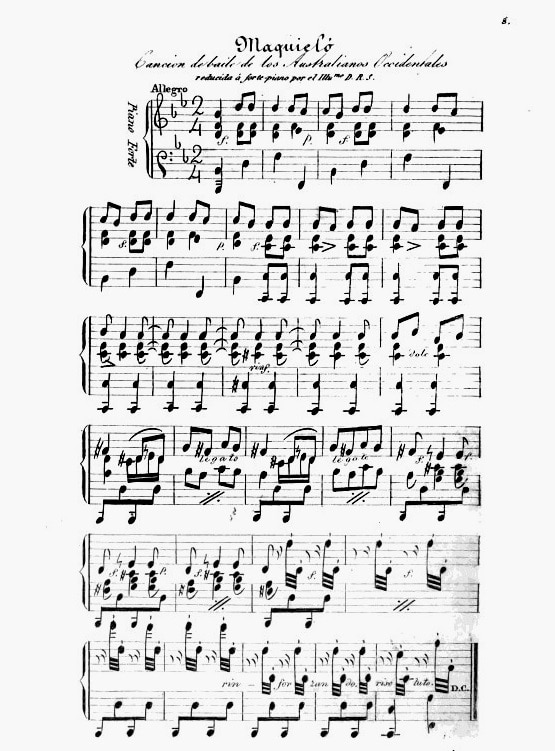 14 Dance song of the western Australians (Salvado 1853, 314+1)